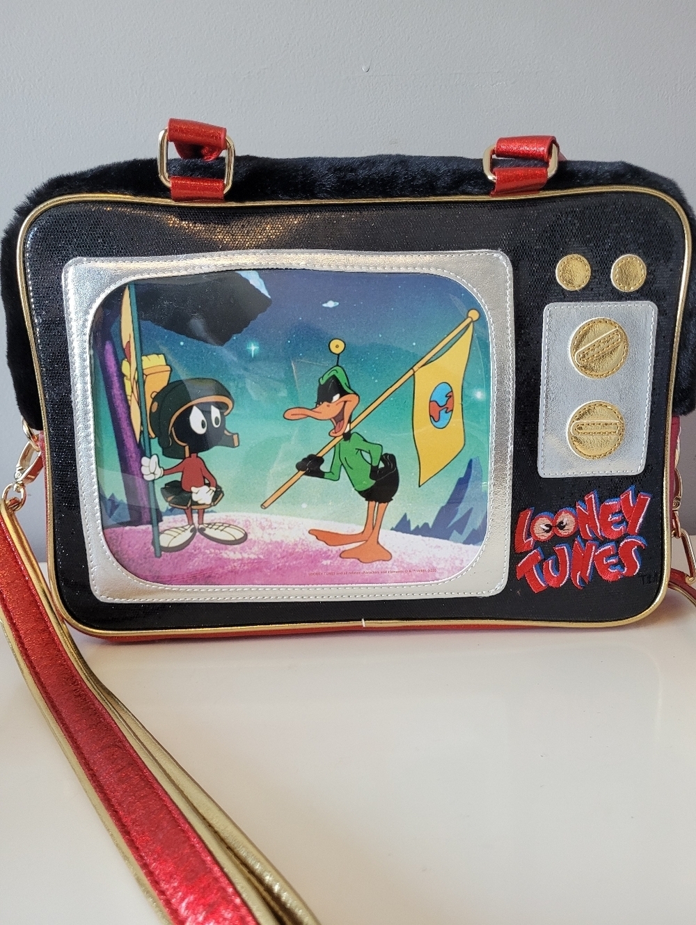 Irregular Choice Looney Tunes Tune In TV Screen Handbag, VGUC - Picture 2 of 12